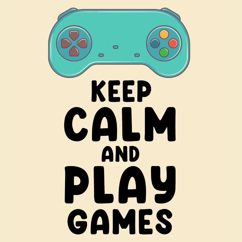 Keep Calm And Play Games Cool Controller Present