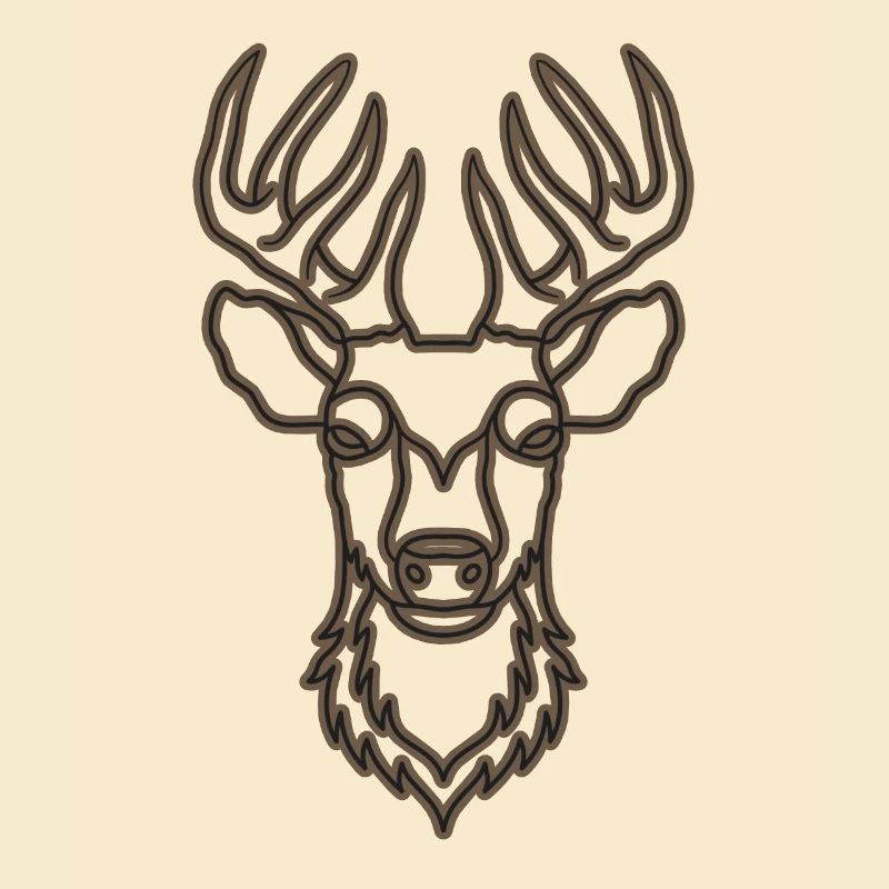 Rothirsch Geweih mit Hirschgeweih