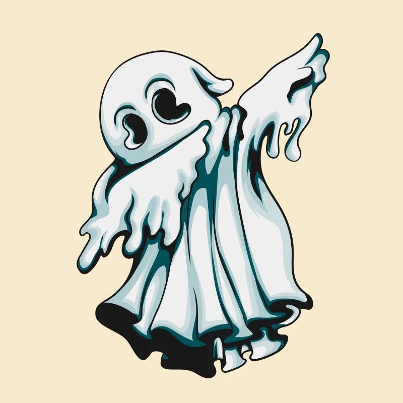 Ghost haunts around and makes Dab Halloween costume
