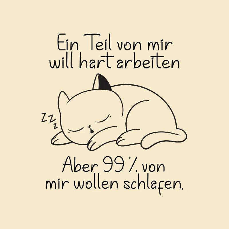 Ein part von mir möchte hart arbeiten Katze