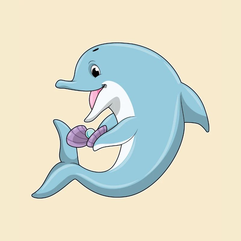 Delfin mit Perle