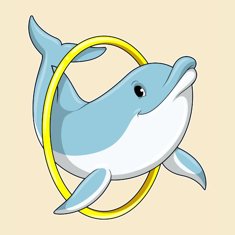 Dolphin with ring