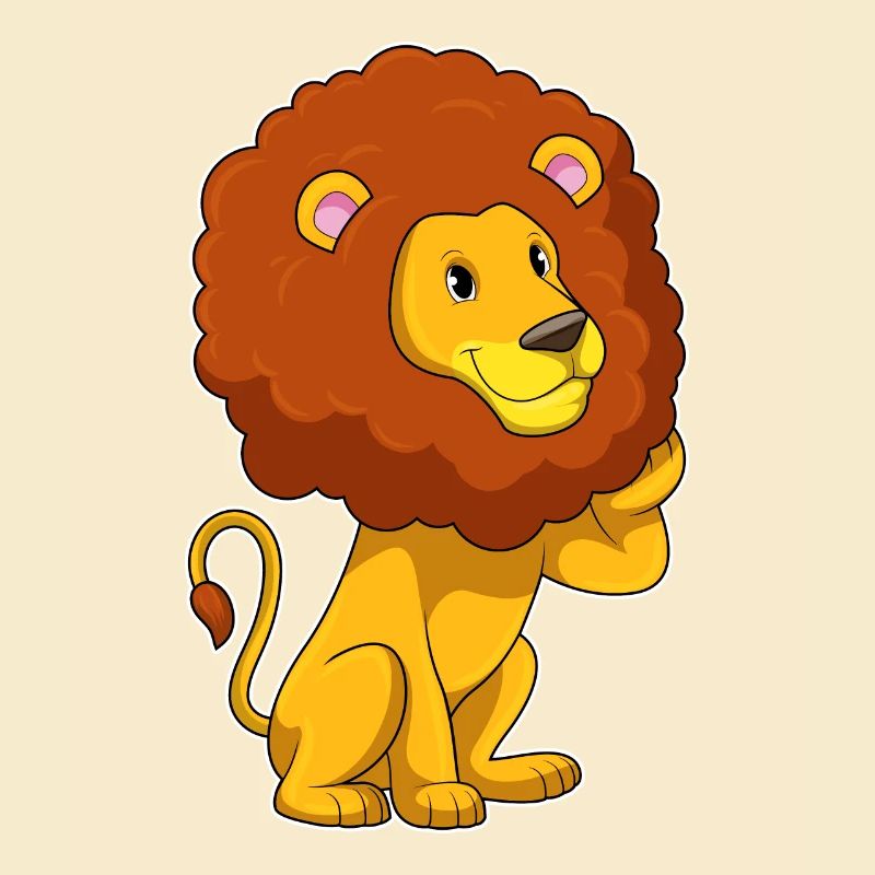 Lion with curls