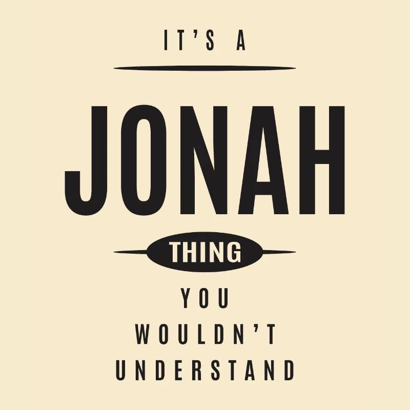 It's a Jonah Thing Personalized Name