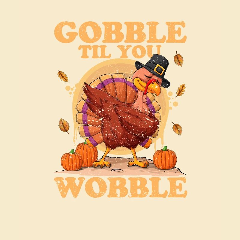 Gobble Til You Wobble Drôle de dinde Vacances