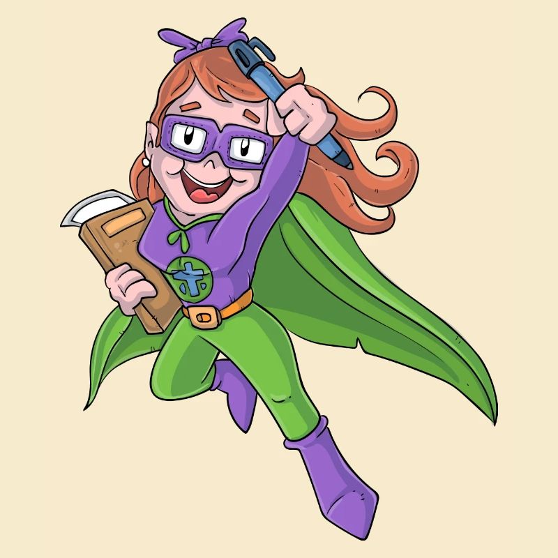 Lehrerin Superheldin