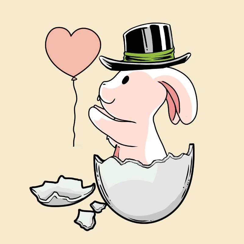 Easter Balloon EggShell Easter Rabbit