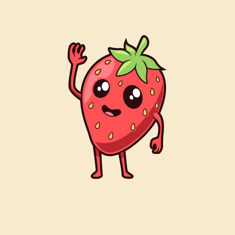Kawaii Comic Erdbeere