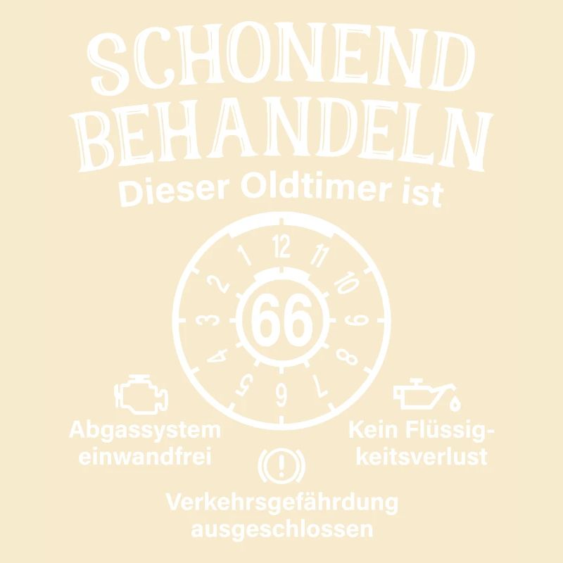 66. Geburtstag Schonend Behandeln Oldtimer Ist 66