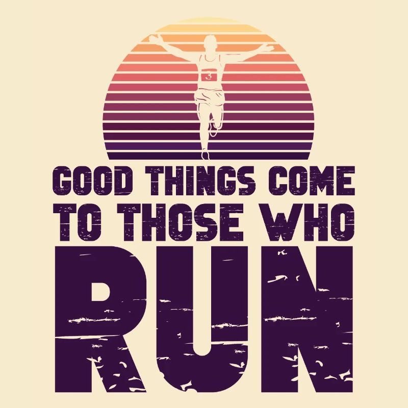 Running Runner Half Marathon Retro