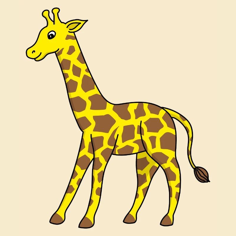 Giraffe Tiere Comic Kinder Geschenkidee