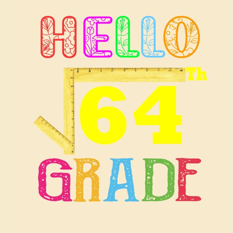 Hello 8th Grade Funny Square Root of 64 Math