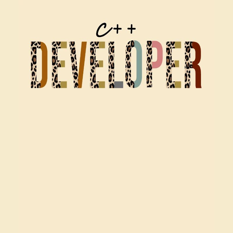 C++ developer Leopard Print Funny