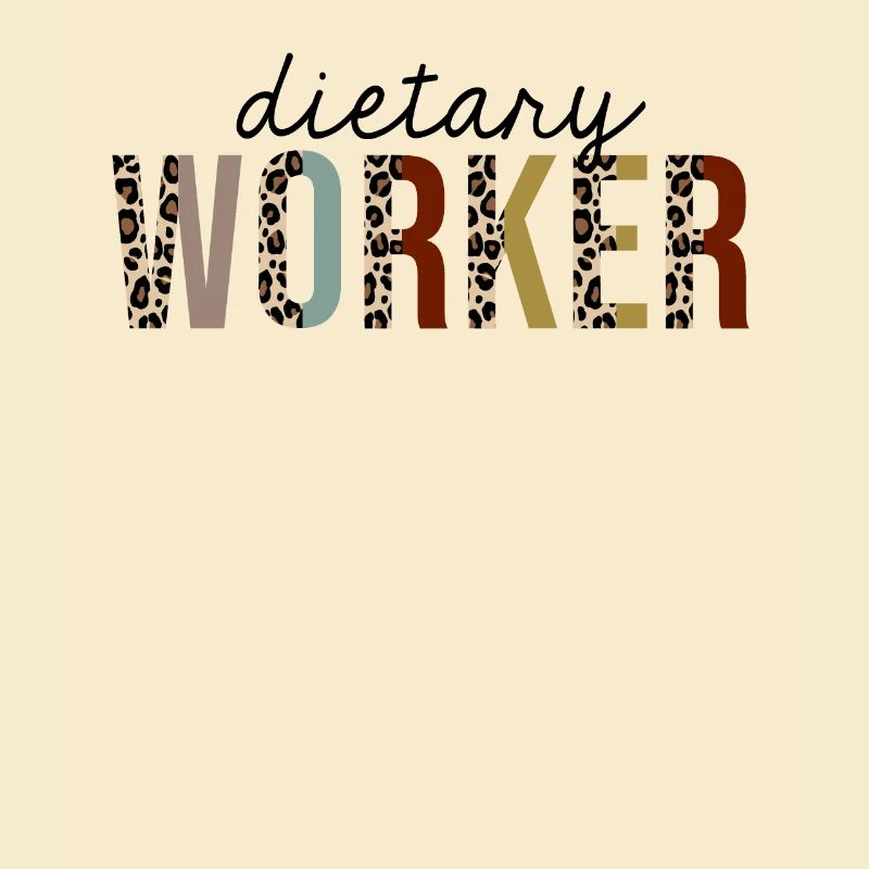 Dietary worker Leopard Print Funny
