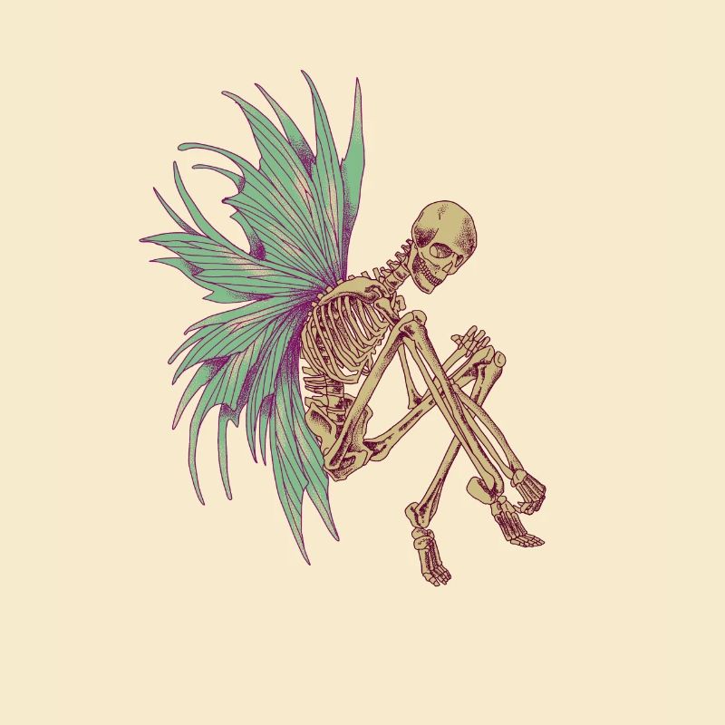 Fairycore - skeleton with wings