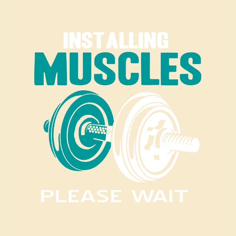 Installing Muscles Please Wait Cool Funny Gym