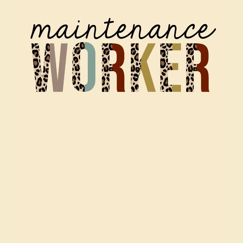 Maintenance Worker Leopard Print Funny