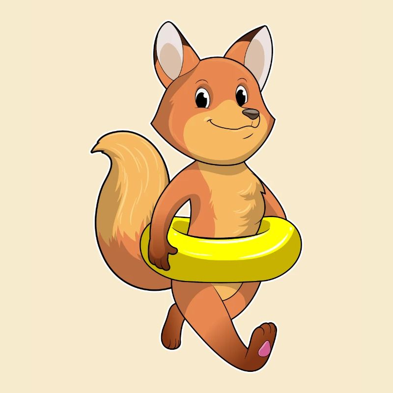 Fuchs mit Rettungsring