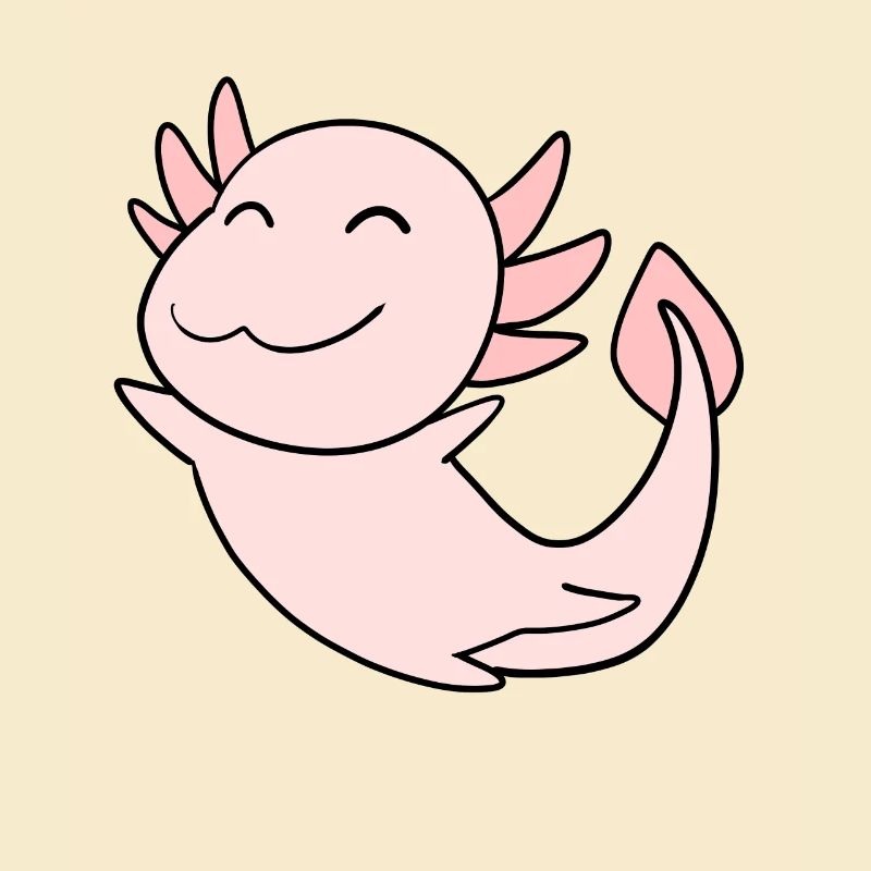 Süßes Axolotl Rosa