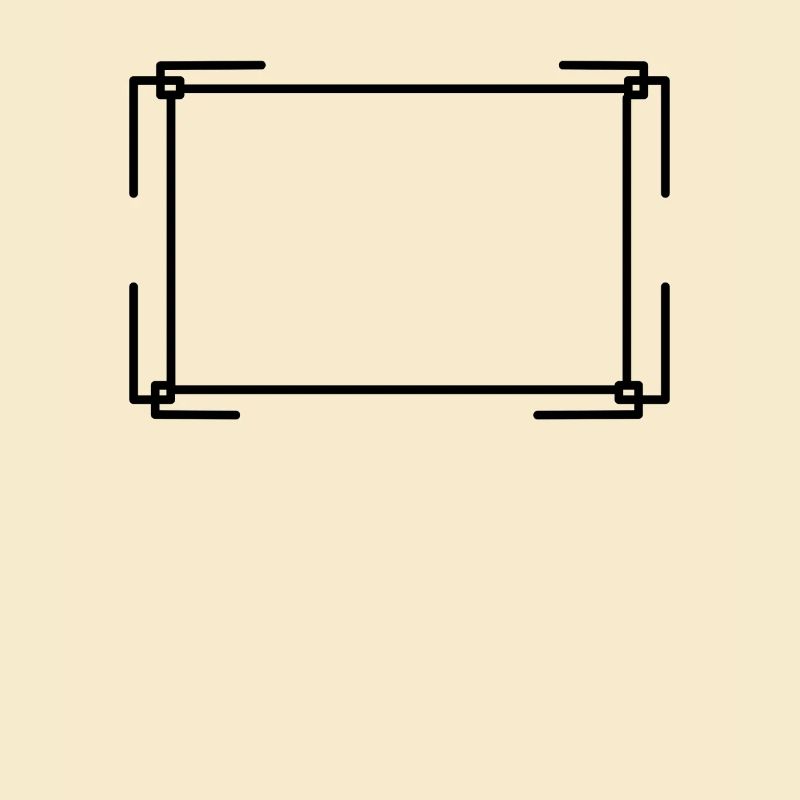 Rectangular frame in black basic text