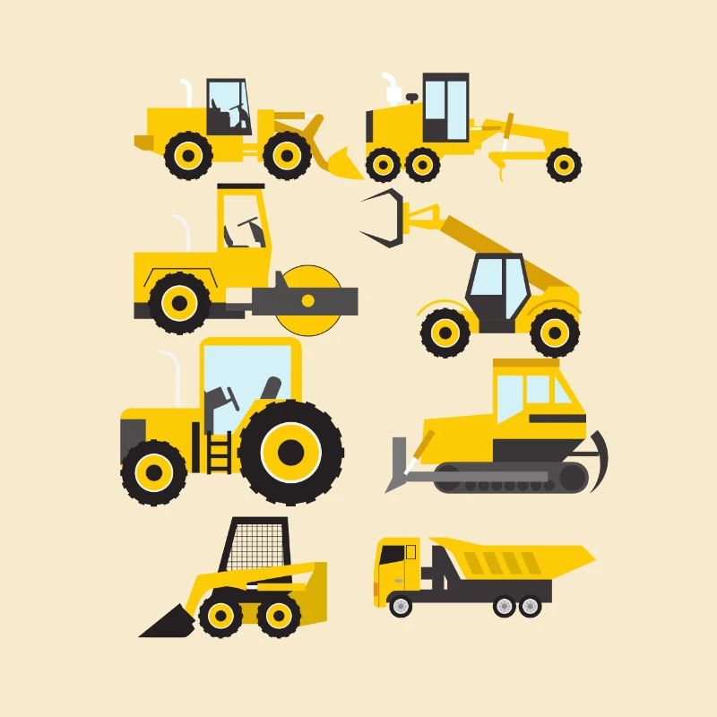 Collection de pelles de construction Funny Constructi