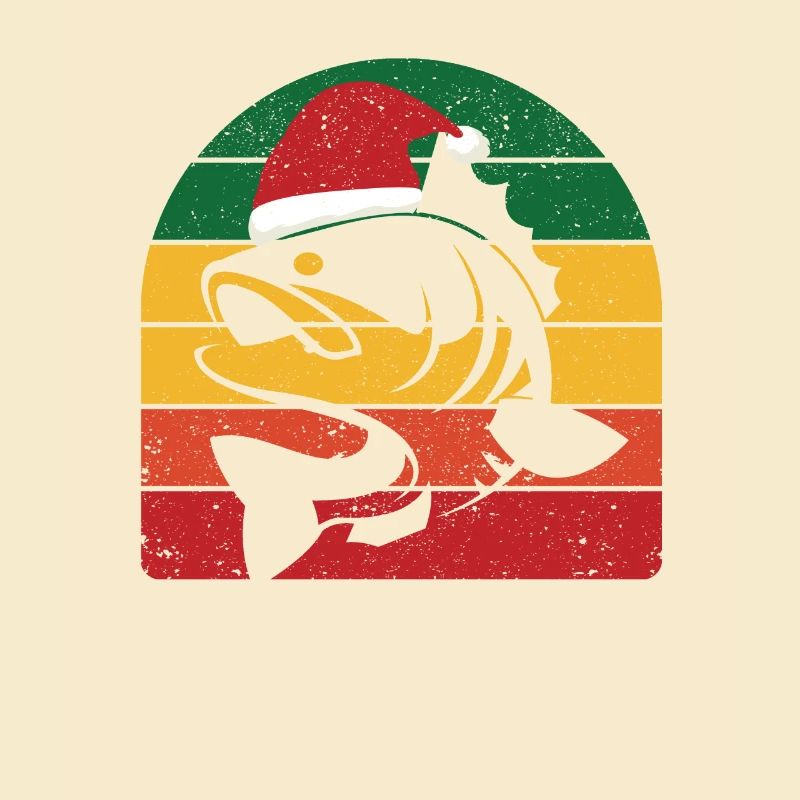 Drôle de poisson de bar de Noël de pêche laide