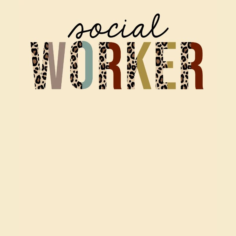 Social Worker Leopard Print Funny