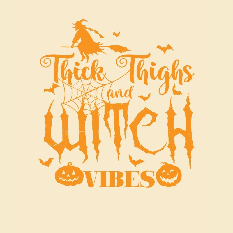 Thick Thighs and Witch Vibes Halloween