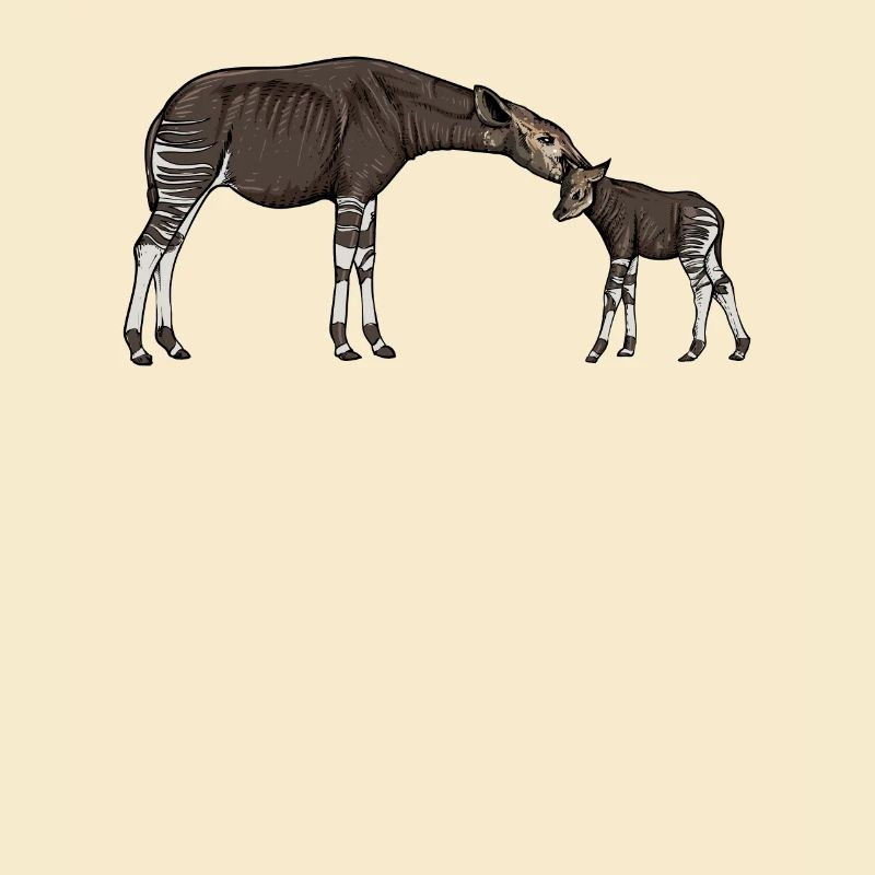 Okapi I forest giraffe from the rainforest for