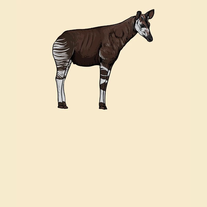 Okapi I forest giraffe from the rainforest for
