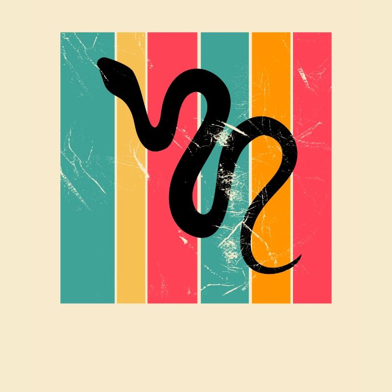 Snake Retro Reptile Python Idée cadeau