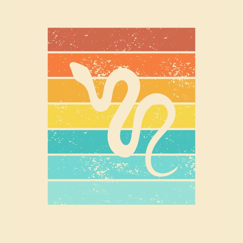 Snake Retro Reptile Python Idée cadeau