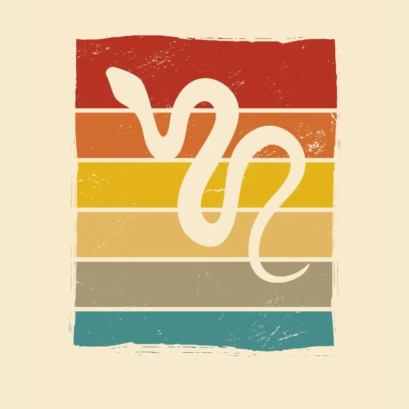 Snake Retro Reptile Python Idée cadeau