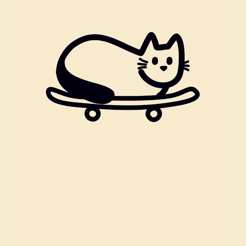 Chat sur skateboard