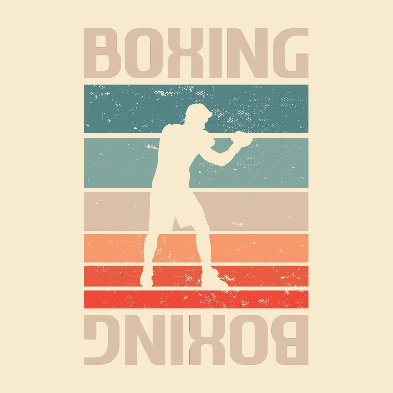 Boxer de boxe classique rétro vintage
