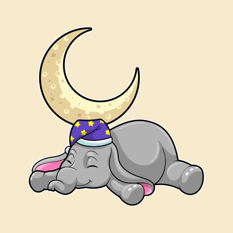 Elephant with moon