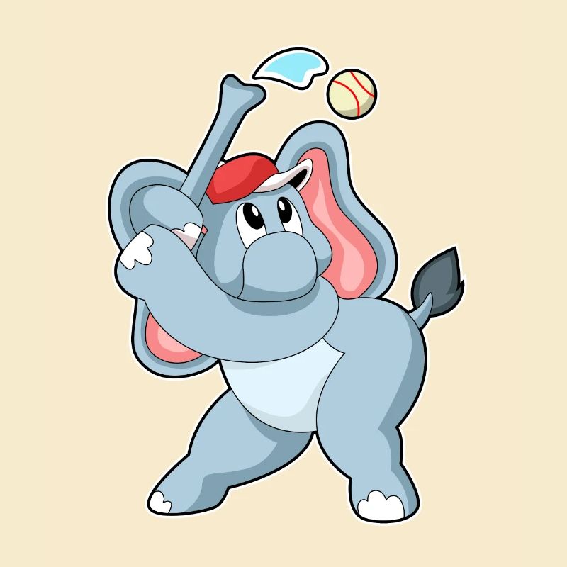 Elefant beim Baseball