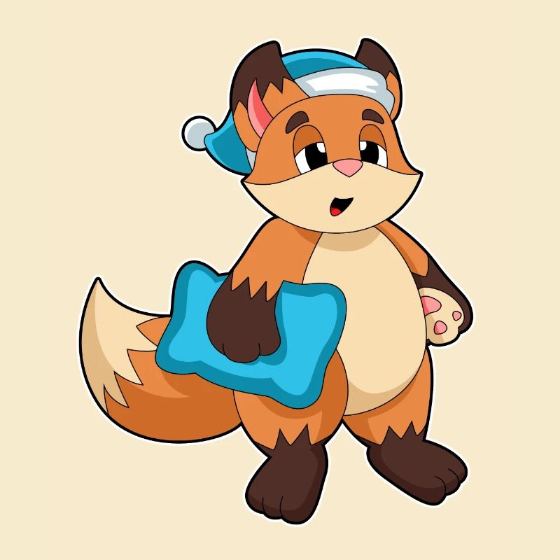 Fuchs mit Schlafmütze