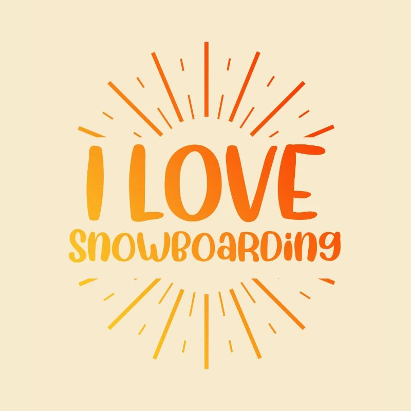 Ich liebe Snowboarding