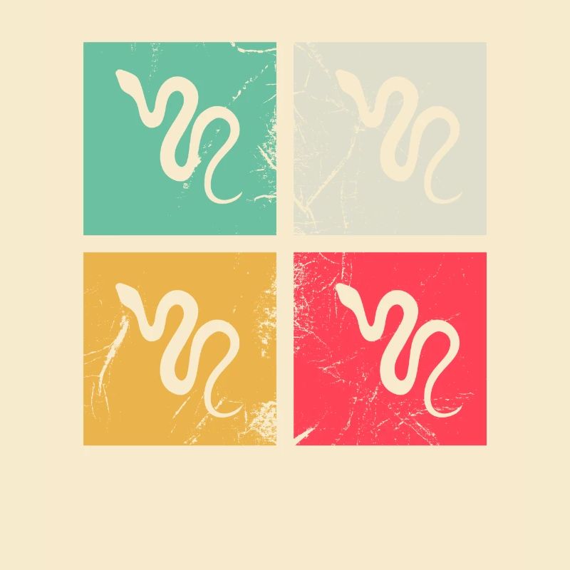 Snake Retro Reptile Python Gift idea