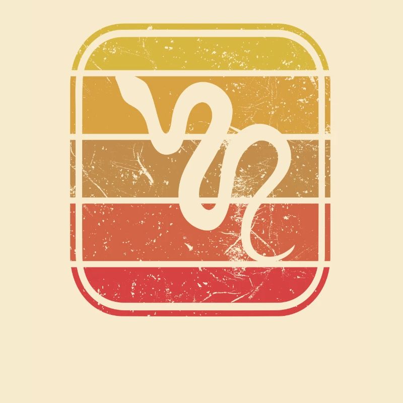 Snake Retro Reptile Python Idée cadeau