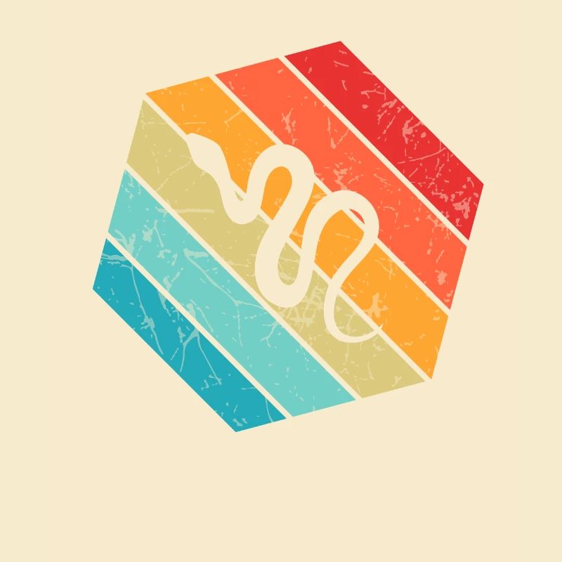 Snake Retro Reptile Python Gift idea