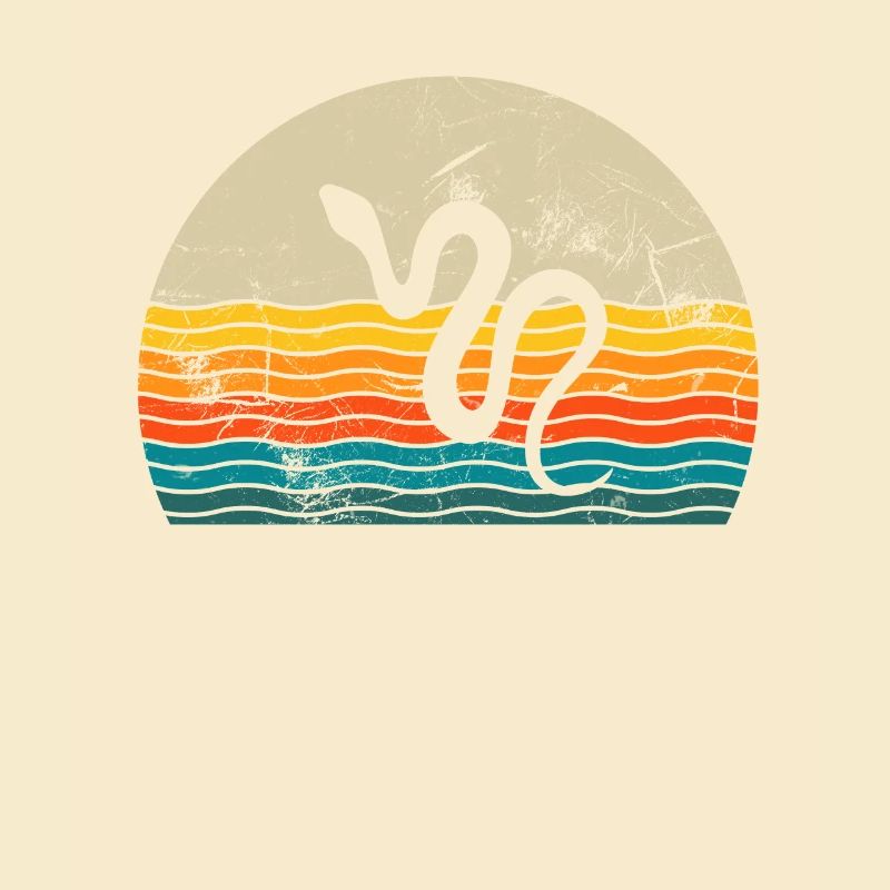 Snake Retro Reptile Python Idée cadeau