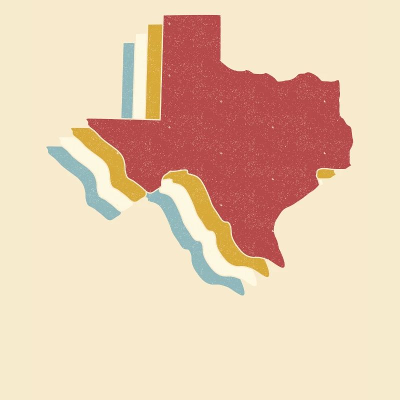 US State - Vintage Map Texas