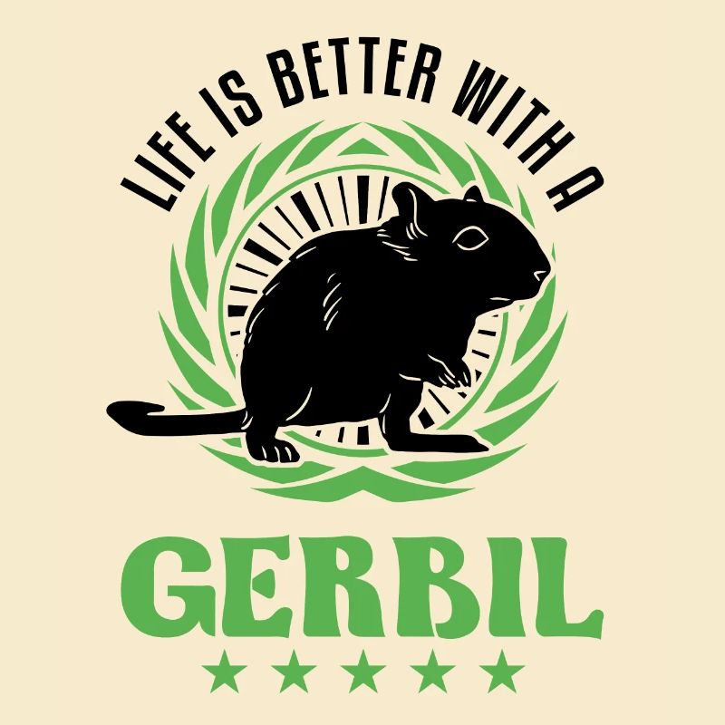 La vie est meilleure avec une gerbille de rat de course Gerbil