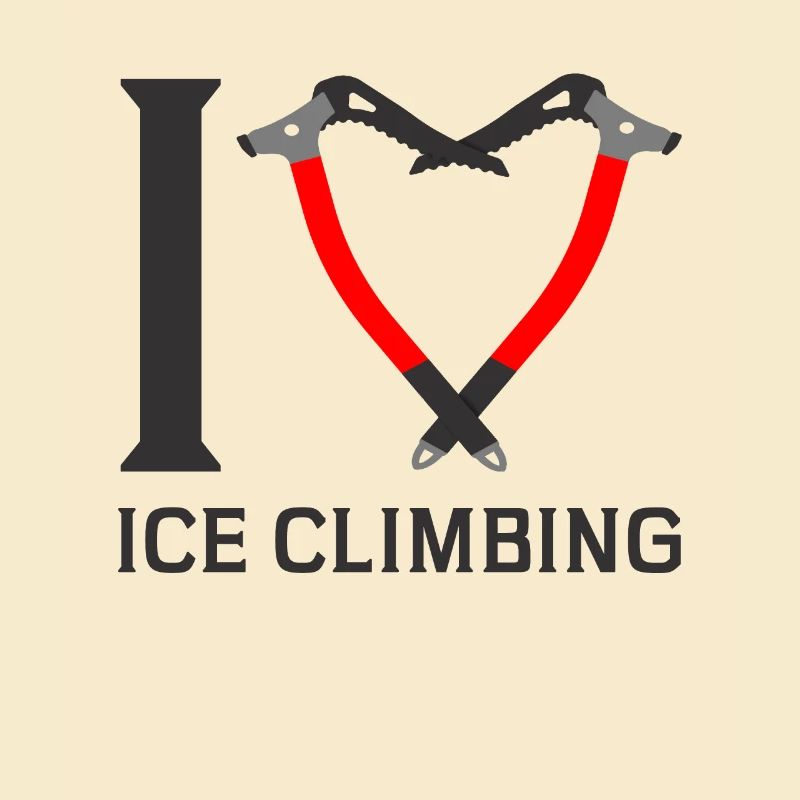 Ich Liebe Eisklettern Eiskletterer Eispickel