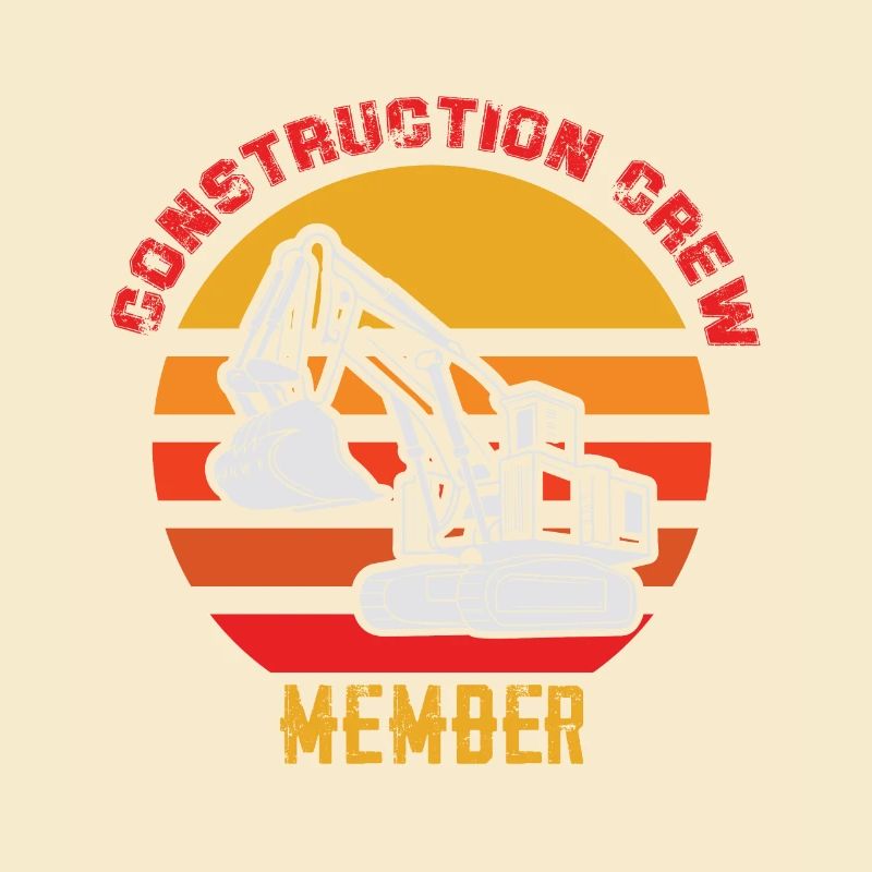 Ouvrier de la construction Équipe de construction d’excavatrices