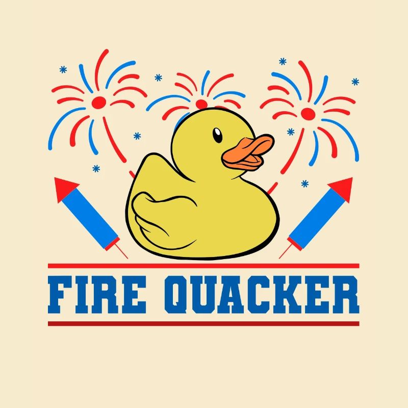 Funny Fire Quacker Rubber USA Flag Firework