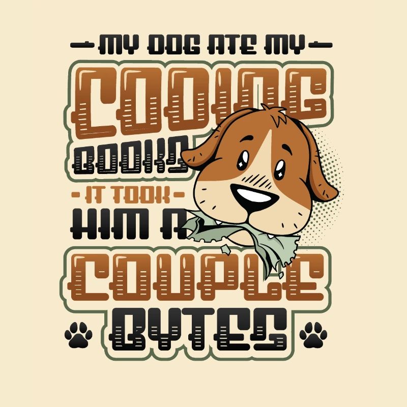 Dog Bytes Code Computer Joke Programming