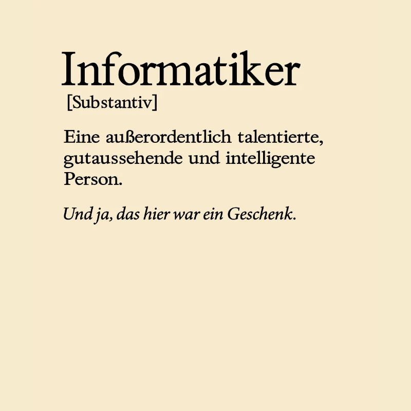 Informatiker Talent Programmierer IT Informatik